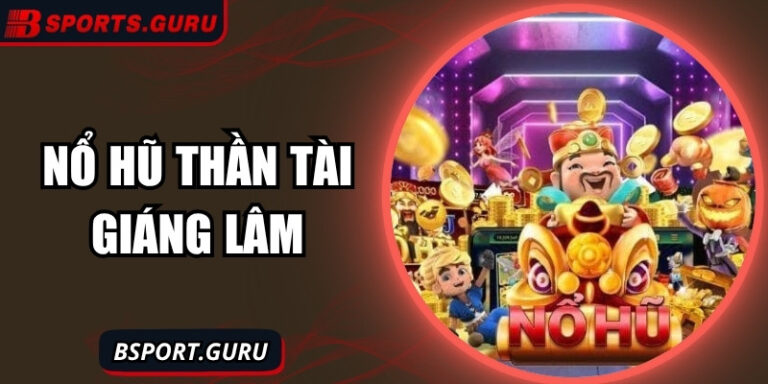 Nổ hũ Thần Tài Giáng Lâm – Trải nghiệm may mắn ngập tràn 1 Nổ hũ Thần Tài Giáng Lâm là trò chơi mang đậm sắc thái may mắn và tài lộc, nơi người chơi được đắm chìm trong không khí rộn ràng của Thần Tài gõ cửa. Với đồ họa rực rỡ, âm thanh sống động cùng cơ chế quay thưởng hấp dẫn, tựa game trên Bsport hứa hẹn mang lại cảm giác hồi hộp và cơ hội nổ hũ lớn.